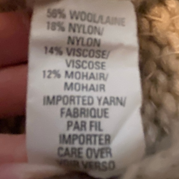 ANNE KLEIN Tan Khaki Crystal Cable Sweater - Picture 5 of 6